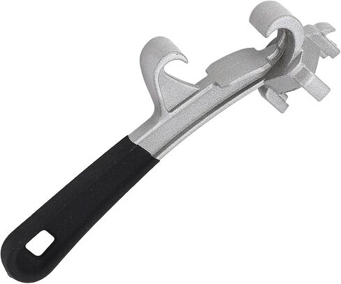 Bucket Opener Pail Opener Opener Lid Remover Tool Aluminum Alloy Multipurpose Can Opener Wrench for Industrial Home Use 2PCS (Silver + Black Anti Slip Cover) in Saudi Arabia