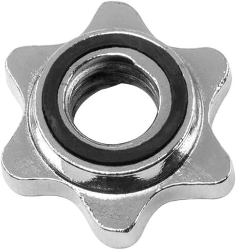 2 PCS طوق الحديد ، القطر الداخلي 2.4 سم Dummbell Hex Nut Barbell Lock Quick Lock وإصداره لتدريب اللياقة البدنية لرفع الأثقال in Kuwait