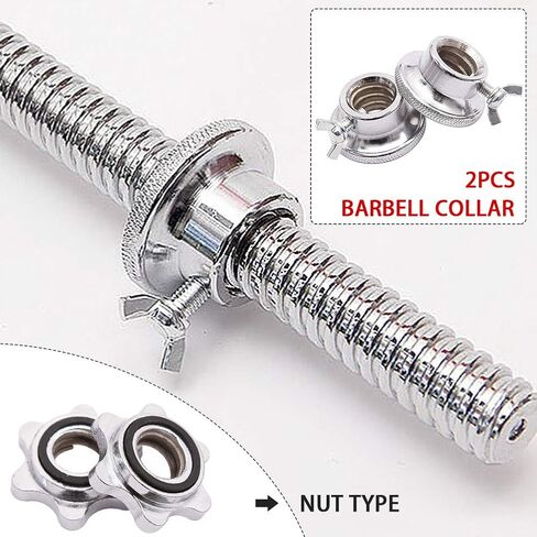 2 PCS طوق الحديد ، القطر الداخلي 2.4 سم Dummbell Hex Nut Barbell Lock Quick Lock وإصداره لتدريب اللياقة البدنية لرفع الأثقال in Kuwait