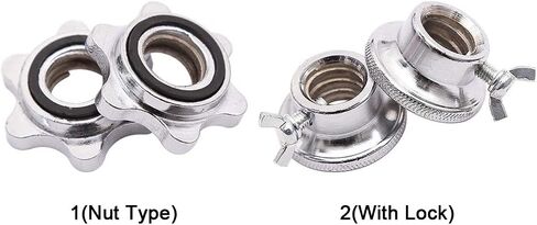 2 PCS طوق الحديد ، القطر الداخلي 2.4 سم Dummbell Hex Nut Barbell Lock Quick Lock وإصداره لتدريب اللياقة البدنية لرفع الأثقال in Kuwait