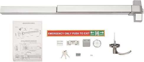 LOYALHEARTDY Door Push Bar Exit Panic Device, 30“-36" Heavy Duty Door Push Bar Stainless Steel Panic Bar Exit Device Commercial Emergency Exit Bar in Saudi Arabia