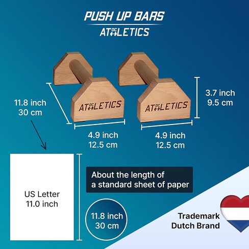 DC Athletics® -Parallettes -قضبان الدفع الخشبية للسلايينات ، واليد ، وتمارين Planche & Floor -basebar القوي مع وسادات مضادة للزلزال in Kuwait