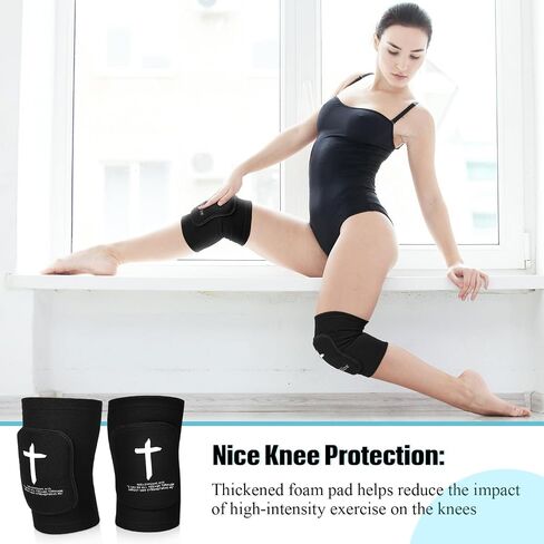 Christian Volleyball Knee Pads for Youth Cross Knees Protective Soft Breathable Knee Brace for Volleyball Football Dance Yoga Tennis Running Cycling Workout Climbing in Saudi Arabia