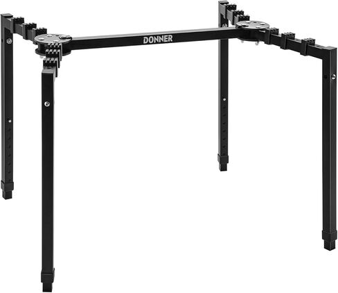 Donner Donner Biano Beyboard Stand قابل للتعديل ل 54-88 مفتاح البيانو الرقمي 180 درجة قابلة للطي ، والطول 8 مستويات ، وموسيقى الثقيلة القوية للمنزل والاستوديوهات استخدام DKS-200 in Saudi Arabia