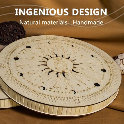 12 Inch Wooden Ocean Drum Rain Disk, Sound Healing Wave Drum, Hand Disc Drum, with Portable Storage Bag, Gift for Meditation, Pleasant Sound Release Pressure in Saudi Arabia