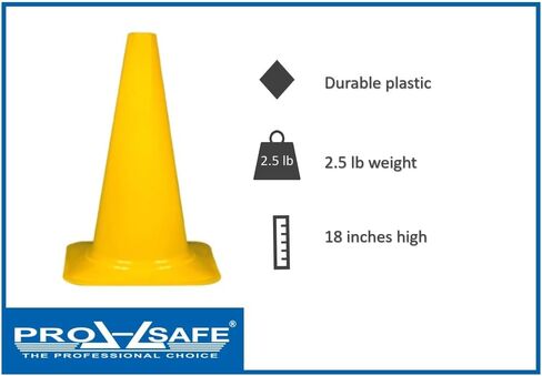 White Sport Cone: 18" High, 12" Square Base, 2.5 lb Weight in Kuwait