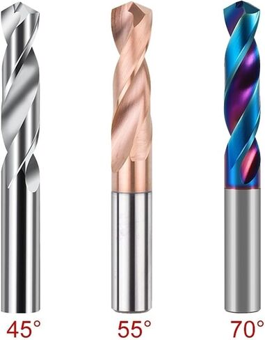 HRC45/55/70 2F Tungsten Steel Carbide Bits 1.0-20.0mm Twist Nano Coating for Hard Alloy Stainless Tools(HRC70,18mm) in Saudi Arabia