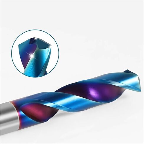 HRC45/55/70 2F Tungsten Steel Carbide Bits 1.0-20.0mm Twist Nano Coating for Hard Alloy Stainless Tools(HRC70,18mm) in Saudi Arabia