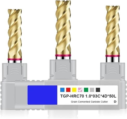 4f endmills Color-Ring Balchals AD AD TUNGSTEN CARBIDE CARBIDE CARTERING FORTING FOR CNC Mechanical TGP-HRC70 (1.5x4x4dx50) in Saudi Arabia