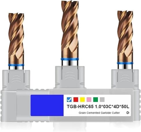 TGB-HRC65 4F LENDMILLS COLOR RING TUNGSTEN CARBIDE CARBIDE BRONZE END FLAS in Saudi Arabia