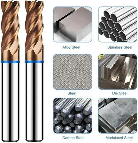 TGB-HRC65 4F LENDMILLS COLOR RING TUNGSTEN CARBIDE CARBIDE BRONZE END FLAS in Saudi Arabia