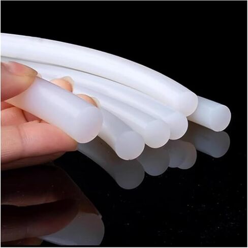 Rubber Solid Seal Strip 1/2M White Round Solid Silicone Cord Rubber Rod Bar Silicone Gasket Trim Seal Strips O Ring High Temperature Waterproof 1-25mm(25mm (1Meter))(10mm (1Meter)) in Saudi Arabia