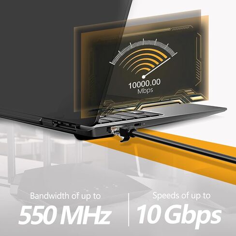 Ethernet Cable 6ft-10pack Cat5E/Cat6, 24AWG Pure Copper Direct Burial, 10Gbps 550MHz RJ45 Patch LAN Cord Waterproof UV-Resistant, Outdoor&Indoor, Internet Cable for Router, Modem, PC, Streaming -Black in Saudi Arabia