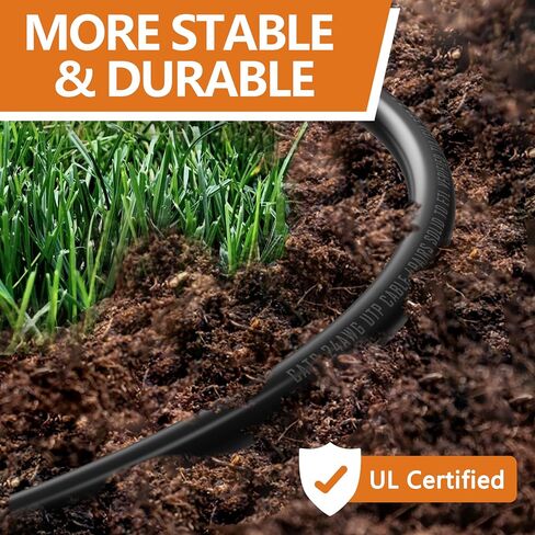 Ethernet Cable 6ft-10pack Cat5E/Cat6, 24AWG Pure Copper Direct Burial, 10Gbps 550MHz RJ45 Patch LAN Cord Waterproof UV-Resistant, Outdoor&Indoor, Internet Cable for Router, Modem, PC, Streaming -Black in Saudi Arabia