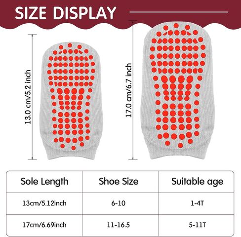 Geyoga 12 Pairs Kids Non Slip Socks Ankle Grip Anti Skid Socks for Boys Toddlers Girls (Multicolor,5-11 Years) in Saudi Arabia