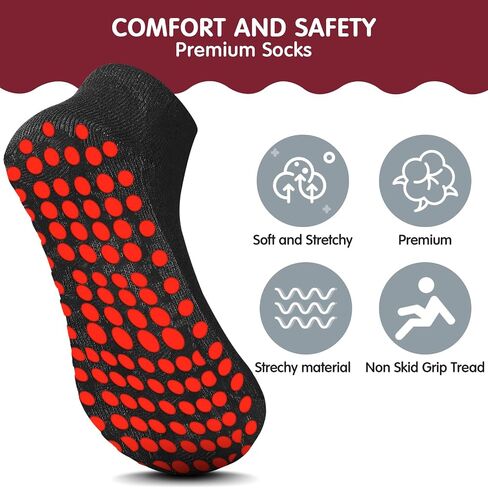 Geyoga 12 Pairs Kids Non Slip Socks Ankle Grip Anti Skid Socks for Boys Toddlers Girls (Multicolor,5-11 Years) in Saudi Arabia