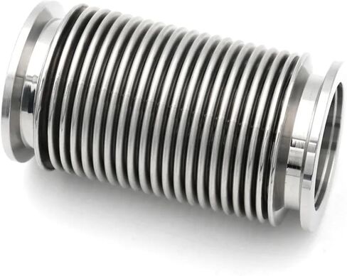 Bellows High Vacuum Corrugated Flexible Pipe Fitting KF16/25/40/50 Length 100-1000mm 304 Stainless Steel Helium Leak De(KF40,250mm) in Saudi Arabia