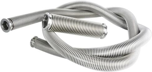 Bellows High Vacuum Corrugated Flexible Pipe Fitting KF16/25/40/50 Length 100-1000mm 304 Stainless Steel Helium Leak De(KF40,250mm) in Saudi Arabia