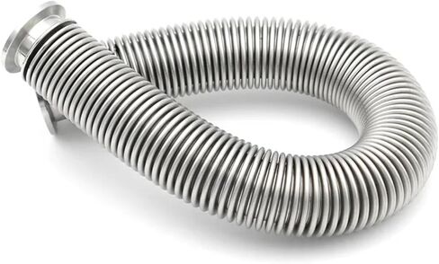Bellows High Vacuum Corrugated Flexible Pipe Fitting KF16/25/40/50 Length 100-1000mm 304 Stainless Steel Helium Leak De(KF40,250mm) in Saudi Arabia