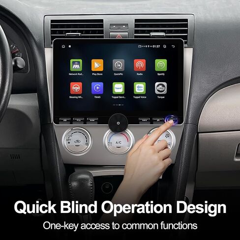 (دليل A/C) 2+32G Android 13 Double Din Car Stereo لتويوتا كامري 2006-2011 مع 10.1 بوصة من الشاشة التي تعمل باللمس المدمج في الكاميرا اللاسلكية/Android Auto/GPS/Bluetooth/FM/Aux-in/SWC/كاميرا احتياطية/نسخ احتياطي in Saudi Arabia