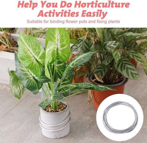 سلك الألومنيوم القابل للانحناء 20 قدمًا ، سلكًا معدنيًا بسمك 0.2 بوصة ، متعدد الاستخدامات للنحت والحدائق والحرف اليدوية DIY وصنع المجوهرات ، in Saudi Arabia