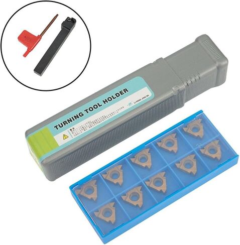 مجموعة حامل أدوات CNC - لـ Ser1212H16 حامل مخرطة 12 مم مع 10 PCS 16er AG60 Thinding إدراج لآلات الدقة in Kuwait