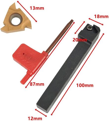 مجموعة حامل أدوات CNC - لـ Ser1212H16 حامل مخرطة 12 مم مع 10 PCS 16er AG60 Thinding إدراج لآلات الدقة in Kuwait