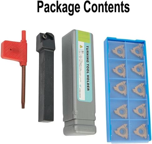 مجموعة حامل أدوات CNC - لـ Ser1212H16 حامل مخرطة 12 مم مع 10 PCS 16er AG60 Thinding إدراج لآلات الدقة in Kuwait