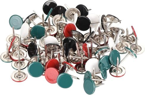 uxcell 40Pcs Upholstery Tacks, 11mmx13mm Flat Head Decorative Furniture Nails Thumb Tack for Furniture Sofa Headboards, White in Saudi Arabia