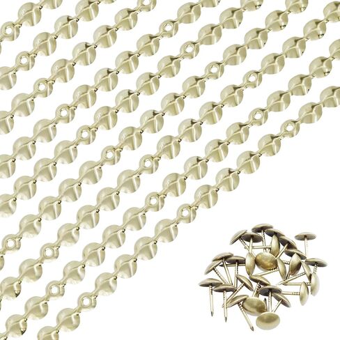 10pcs 1 متر من التنجيد شرائح ، شرائط الأظافر الزخرفية تقليم للأريكة ، اللوح الأمامي ، أثاث الكرسي مع مسار واحد (زهرة بنية حمراء d11mm) in Kuwait