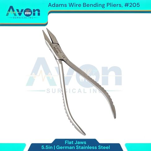 #205 Adams Wire Bending Pliers with Flat Smooth Jaws, 5.5", Ortho Wire Adjusting Tool, Clasp Forming, Dental Pliers - German Stainless Steel (1pc) in Saudi Arabia
