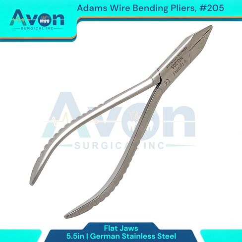 #205 Adams Wire Bending Pliers with Flat Smooth Jaws, 5.5", Ortho Wire Adjusting Tool, Clasp Forming, Dental Pliers - German Stainless Steel (1pc) in Saudi Arabia