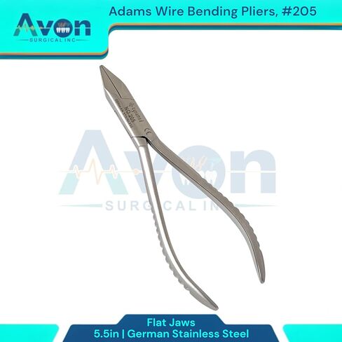 #205 Adams Wire Bending Pliers with Flat Smooth Jaws, 5.5", Ortho Wire Adjusting Tool, Clasp Forming, Dental Pliers - German Stainless Steel (1pc) in Saudi Arabia