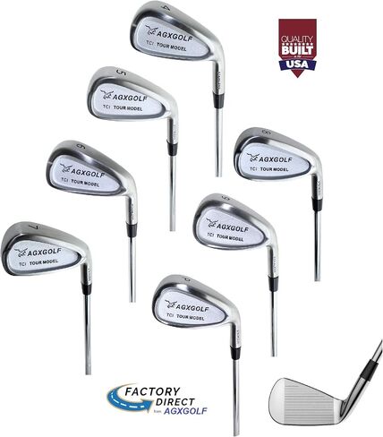 Men's Tour TCI Irons Set 4-9 Irons + Pitching Wedge + Bonus Sand Wedge, Stainless Steel: Senior, Regular or Stiff Flex Cadet, Regular or Tall Length; Right Hand in Saudi Arabia
