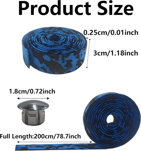 2 لفات مموهة إيفا رود دراجة المقود مع مقابس بار ، قبضة مريحة مقبض مقبض على الطريق ، الجبال ، الدراجات BMX (أسود وأحمر) in Saudi Arabia