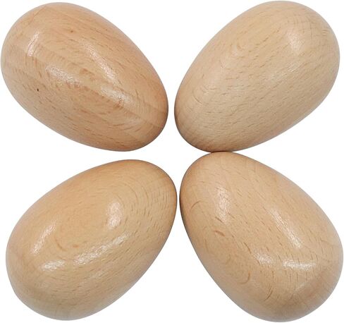 Hordion 2 PCS Wood Egg Shakers ، Maracas Shakers Wooden Hand Cercussion Endract in Saudi Arabia