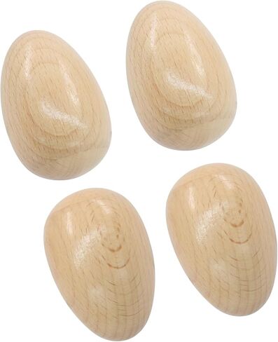 Hordion 2 PCS Wood Egg Shakers ، Maracas Shakers Wooden Hand Cercussion Endract in Saudi Arabia