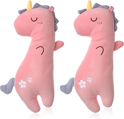 Lenwen 2 Pcs Car Seatbelt Pillow for Kids Unicorn Seat Belt Cushion for Girls Soft Car Seat Belt Cover Toddler Travel Sleep Seat Strap Pad Neck Head Support for Children Baby Boys Girls (Violet) in Kuwait