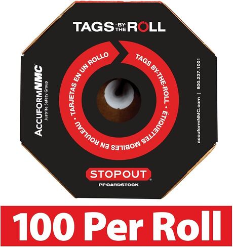 AccuformNMC 100 علامات القفل عن طريق اللولب ، لا تبدأ الخطر ، حيث صنعنا العلامات المتوافقة مع OSHA ، PF-cardstock المقاومة للماء ، والدموع ، 6.25 "x3" ، TAR408 in Kuwait