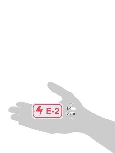Brady 105680 1 1/2 "ارتفاع × 3" عرض ، 1.5 بوصة من البلاستيك (B-401) ، حمراء على علامات مصدر الطاقة البيضاء (25 علامة) in Saudi Arabia