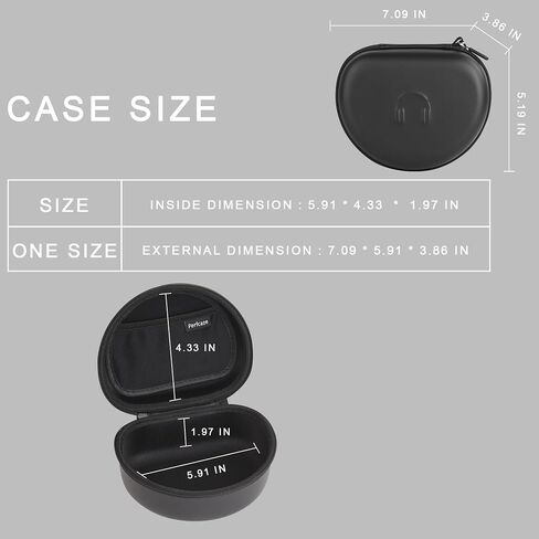 Headphone Storage Case for Skullcandy Crusher Evo ANC 2, Hard EVA Portable Carrying Case for Wireless Headphone with Pocket for Cable in Saudi Arabia