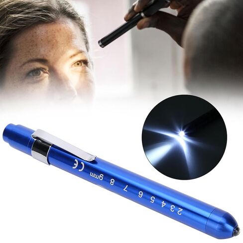 LED Pen Light, Portable Pen Lights Medicals, Multi Functional Nurse Pen Light with Pupil Ruler for Ear Mouth Throat Examination (Blue) in Saudi Arabia