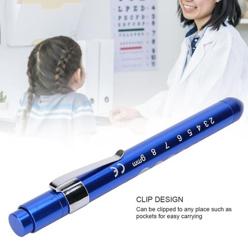 LED Pen Light, Portable Pen Lights Medicals, Multi Functional Nurse Pen Light with Pupil Ruler for Ear Mouth Throat Examination (Blue) in Saudi Arabia