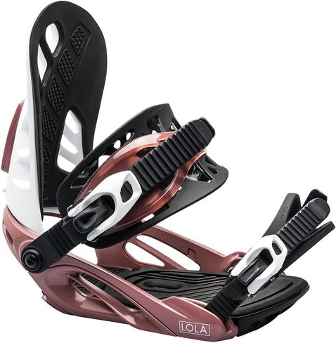 Roxy Lola Womens Snowboard Bindings, M/L, White/Pink in Saudi Arabia