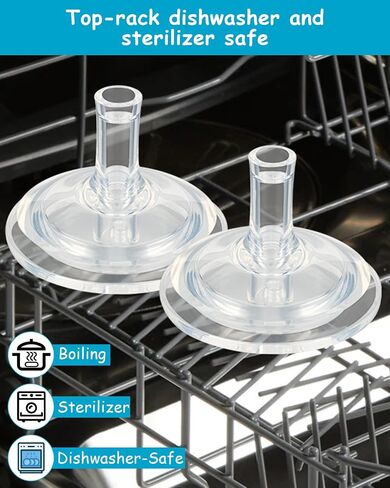 Sippy Nipples for Evenflo Balance Wide Neck Bottles, Soft 100% Silicone Wide Neck Spout Nipples, 6m+, 4 Count in Saudi Arabia