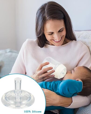Sippy Nipples for Evenflo Balance Wide Neck Bottles, Soft 100% Silicone Wide Neck Spout Nipples, 6m+, 4 Count in Saudi Arabia