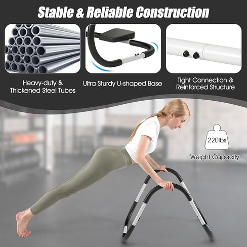 GYMAX Ab Cruncher, Abdominal Trainer Sit up Assistant Roller with Padded Headrest, Fitness Exercise Training Machine for Core Muscle, Home Gym Portable Ab Mat Trainer (Black) in Saudi Arabia