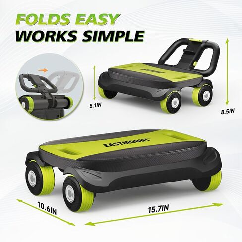 East Mount AB Roller Wheel - AB Roller مع دعم الكوع للتمرين الأساسي للدهون البطن التلقائي العجلة البطن للنساء المعدات الصالة الرياضية للرجال in Kuwait