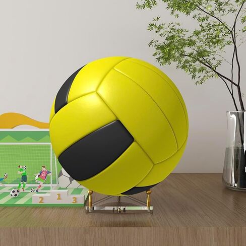 SVENJBB Ball Holder for Basketball, Football, Soccer, Volleyball, Crystals and Rocks, Clear Acrylic Ball Stand with Gold Pegs & Rubber Feet for Displaying Sports Memorabilia, 1 Pack in Saudi Arabia
