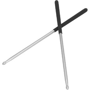1 Pair 5A Drum Sticks, Professional Metal Drumsticks Aluminium Alloy Drum Stick with Non Slip Handle (Black) in Kuwait